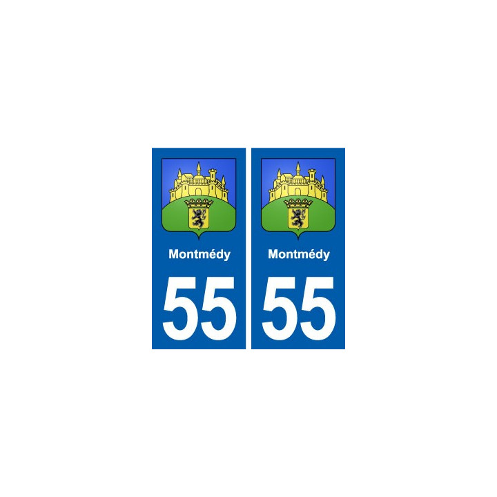 55 Montmédy blason autocollant plaque stickers ville