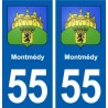 55 Montmédy blason autocollant plaque stickers ville