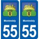55 Montmédy blason autocollant plaque stickers ville