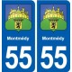 55 Montmédy blason autocollant plaque stickers ville