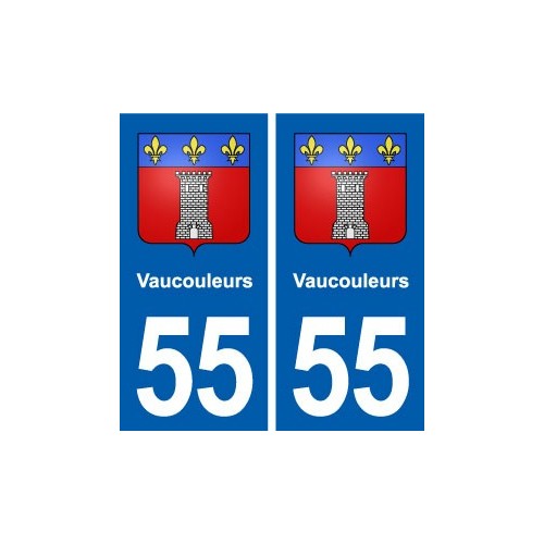 55 Vaucouleurs blason autocollant plaque stickers ville