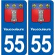 55 Vaucouleurs blason autocollant plaque stickers ville