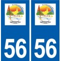 56 Allaire logo autocollant plaque stickers ville