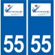 55 Vaucouleurs logo autocollant plaque stickers ville