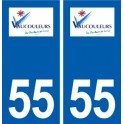 55 Vaucouleurs logo autocollant plaque stickers ville