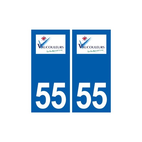 55 Vaucouleurs logo autocollant plaque stickers ville