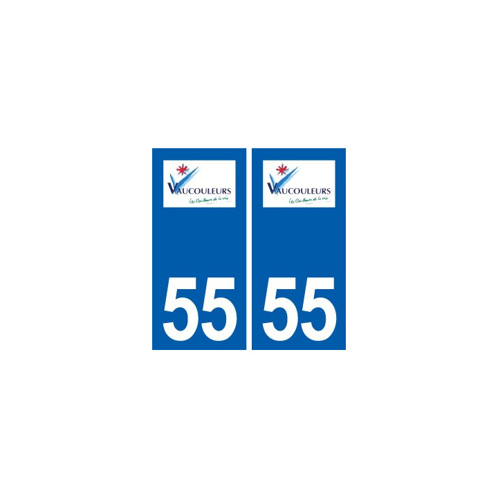 55 Vaucouleurs logo autocollant plaque stickers ville