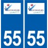 55 Vaucouleurs logo autocollant plaque stickers ville