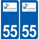55 Vaucouleurs logo autocollant plaque stickers ville