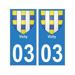 03 Vichy ville autocollant plaque