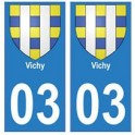 03 Vichy ville autocollant plaque sticker