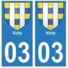 03 Vichy ville autocollant plaque
