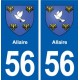 56 Allaire blason autocollant plaque stickers ville