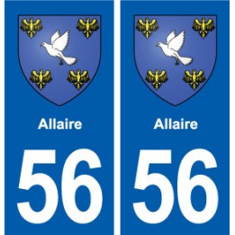 56 Allaire blason autocollant plaque stickers ville