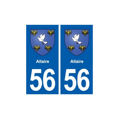 56 Allaire blason autocollant plaque stickers ville
