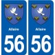 56 Allaire blason autocollant plaque stickers ville