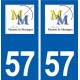 57 Montois-la-Montagne logo autocollant plaque stickers ville