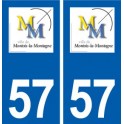 57 Montois-la-Montagne logo autocollant plaque stickers ville