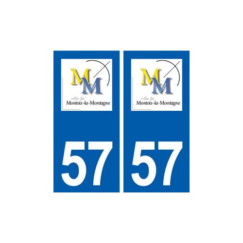 57 Montois-la-Montagne logo autocollant plaque stickers ville