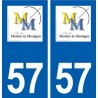 57 Montois-la-Montagne logo autocollant plaque stickers ville
