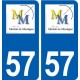 57 Montois-la-Montagne logo autocollant plaque stickers ville