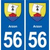 56 Arzon blason autocollant plaque stickers ville