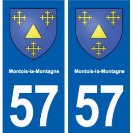 57 Montois-la-Montagne blason autocollant plaque stickers ville