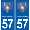57 Montois-la-Montagne blason autocollant plaque stickers ville
