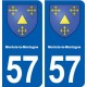57 Montois-la-Montagne blason autocollant plaque stickers ville