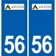 56 Arzon logo autocollant plaque stickers ville