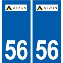 56 Arzon logo autocollant plaque stickers ville