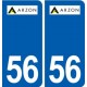 56 Arzon logo autocollant plaque stickers ville