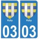 03 Vichy ville autocollant plaque
