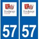 57 Boulange logo autocollant plaque stickers ville