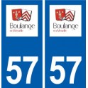 57 Boulange logo autocollant plaque stickers ville