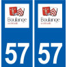 57 Boulange logo autocollant plaque stickers ville