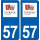 57 Boulange logo autocollant plaque stickers ville