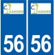 56 Camors logo autocollant plaque stickers ville