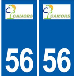 56 Camors logo autocollant plaque stickers ville