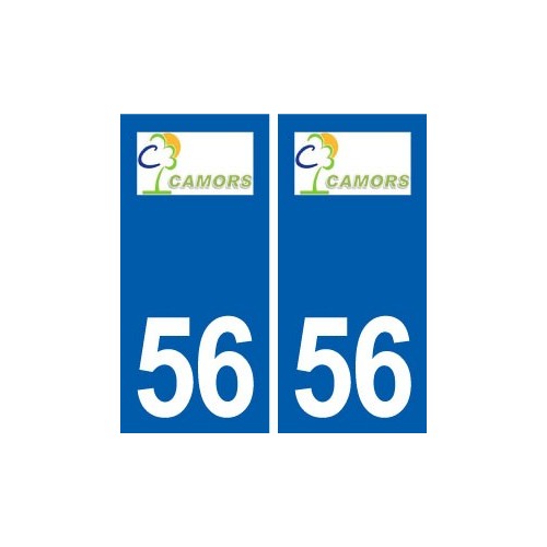 56 Camors logo autocollant plaque stickers ville
