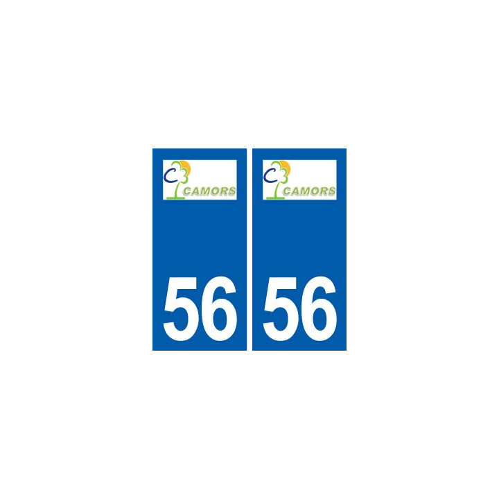 56 Camors logo autocollant plaque stickers ville