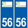 56 Camors logo autocollant plaque stickers ville