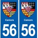 56 Camors blason autocollant plaque stickers ville