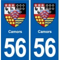 56 Camors blason autocollant plaque stickers ville