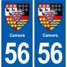 56 Camors blason autocollant plaque stickers ville