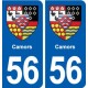56 Camors blason autocollant plaque stickers ville