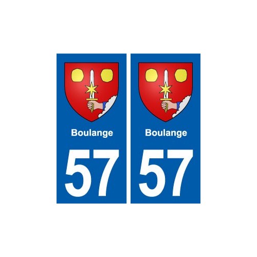 57 Boulange blason autocollant plaque stickers ville