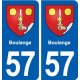 57 Boulange blason autocollant plaque stickers ville