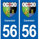 56 Carentoir blason autocollant plaque stickers ville