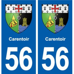 56 Carentoir blason autocollant plaque stickers ville